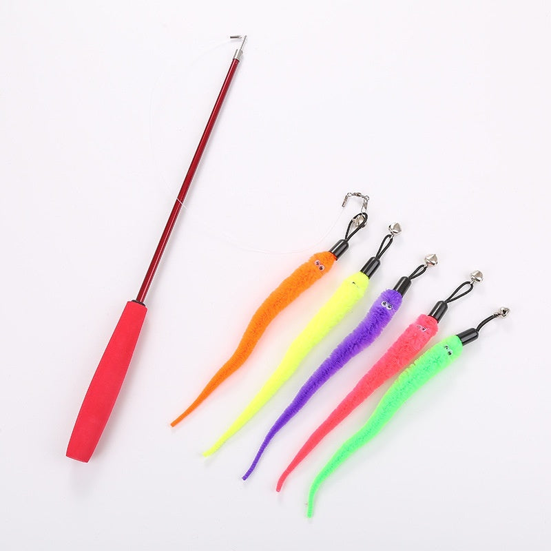 Three-section telescopic cat stick